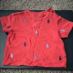 Polo by Ralph Lauren Red Classic Polo Shirt with polo pants worn once